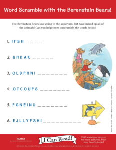 Word Scramble with the Berenstain Bears