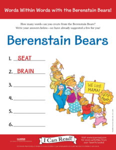 Words within Words with the Berenstain Bears