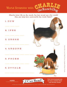 Word Scramble with Charlie the Ranch Dog