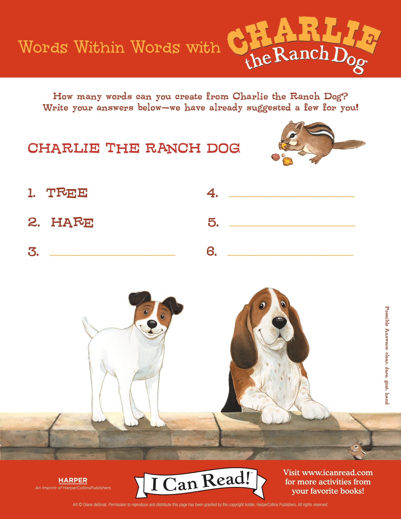 Words within Words with Charlie the Ranch Dog