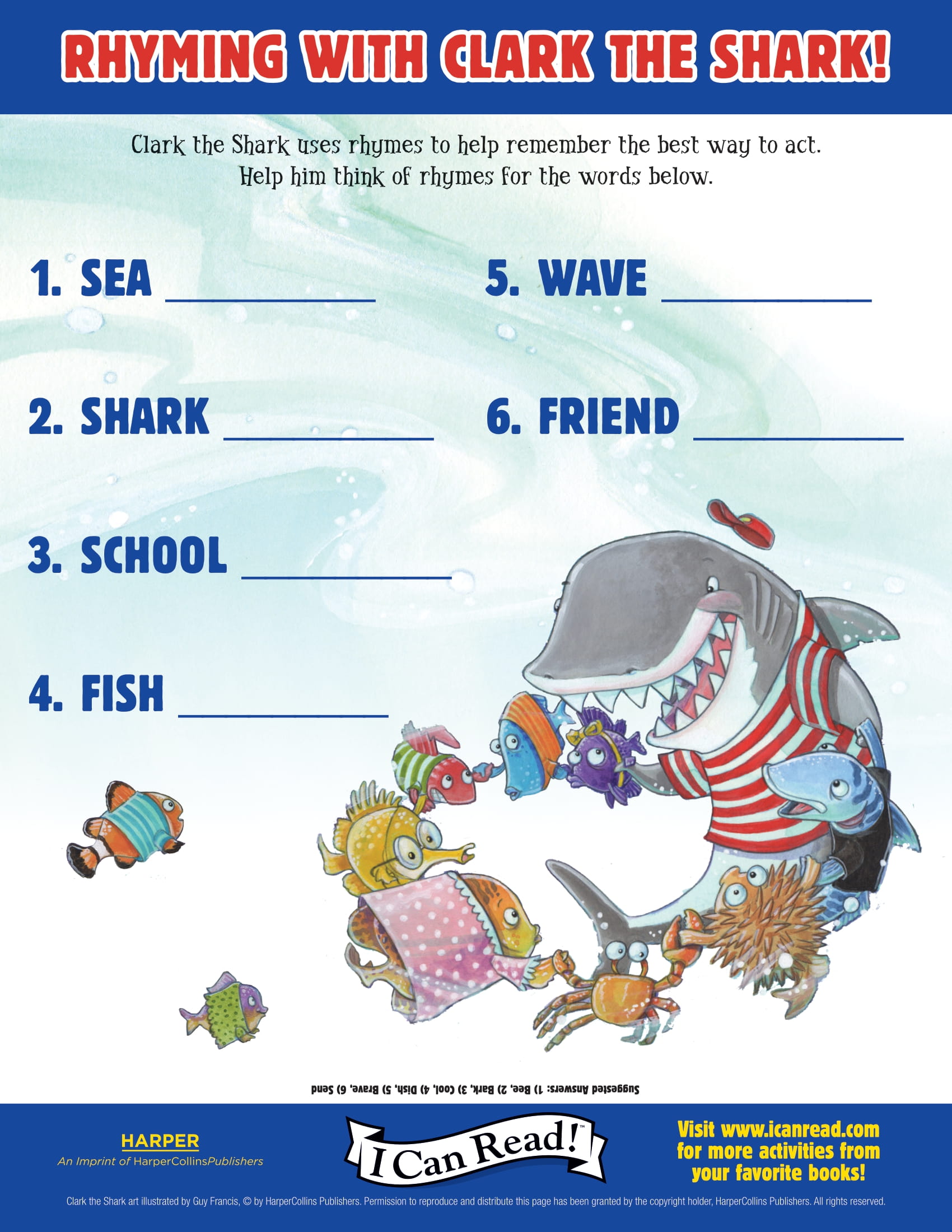 Rhyming with Clark The Shark