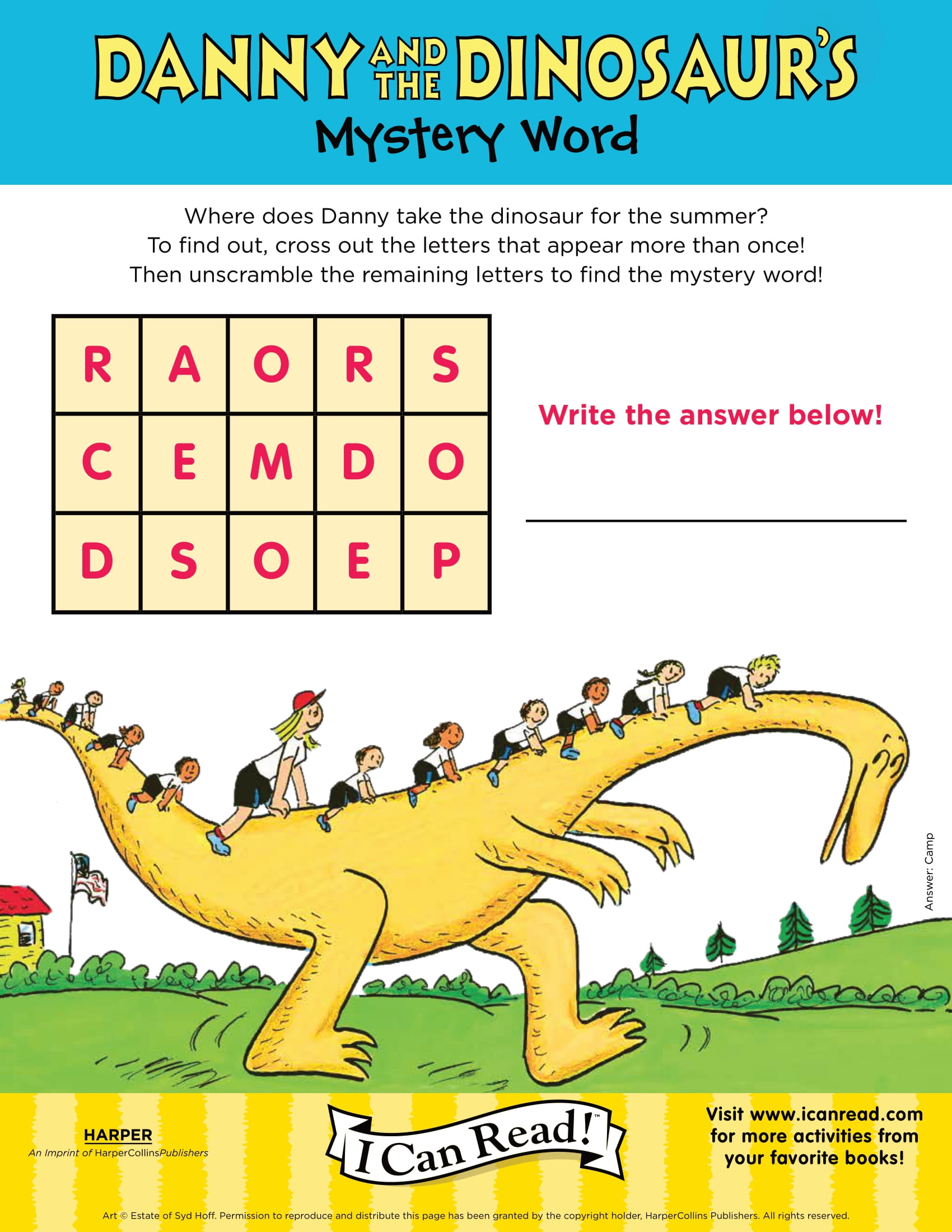 Danny and the Dinosaur’s Mystery Word