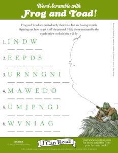 Word Scramble with Frog and Toad