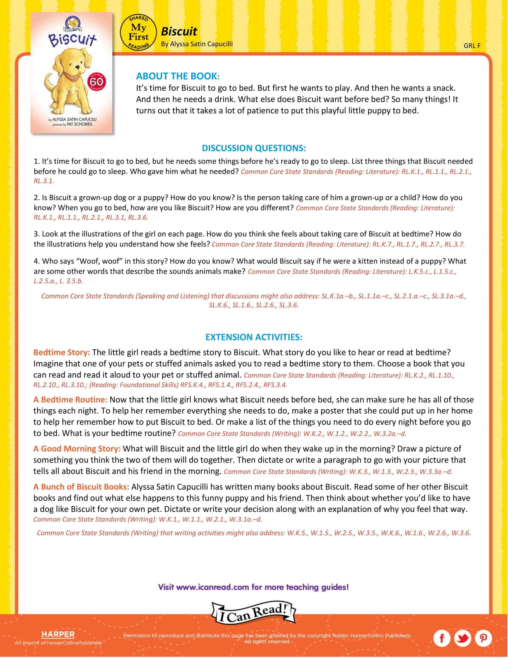 Biscuit – Teacher’s Guide