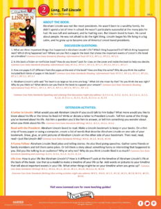Long, Tall Lincoln – Teacher’s Guide
