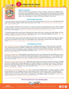 A Baby Sister for Frances – Teacher’s Guide