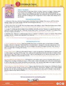 Birthday for Frances – Teacher’s Guide
