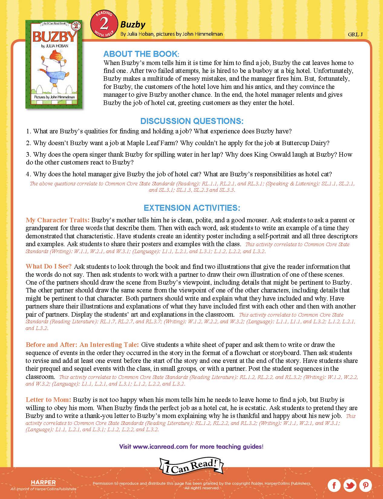 Buzby – Teacher’s Guide