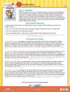 I Am the Turkey – Teacher’s Guide