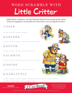 Word Scramble with Little Critter