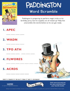 Paddington Word Scramble