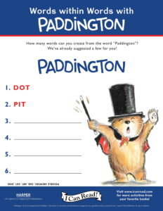 Words within Words with Paddington