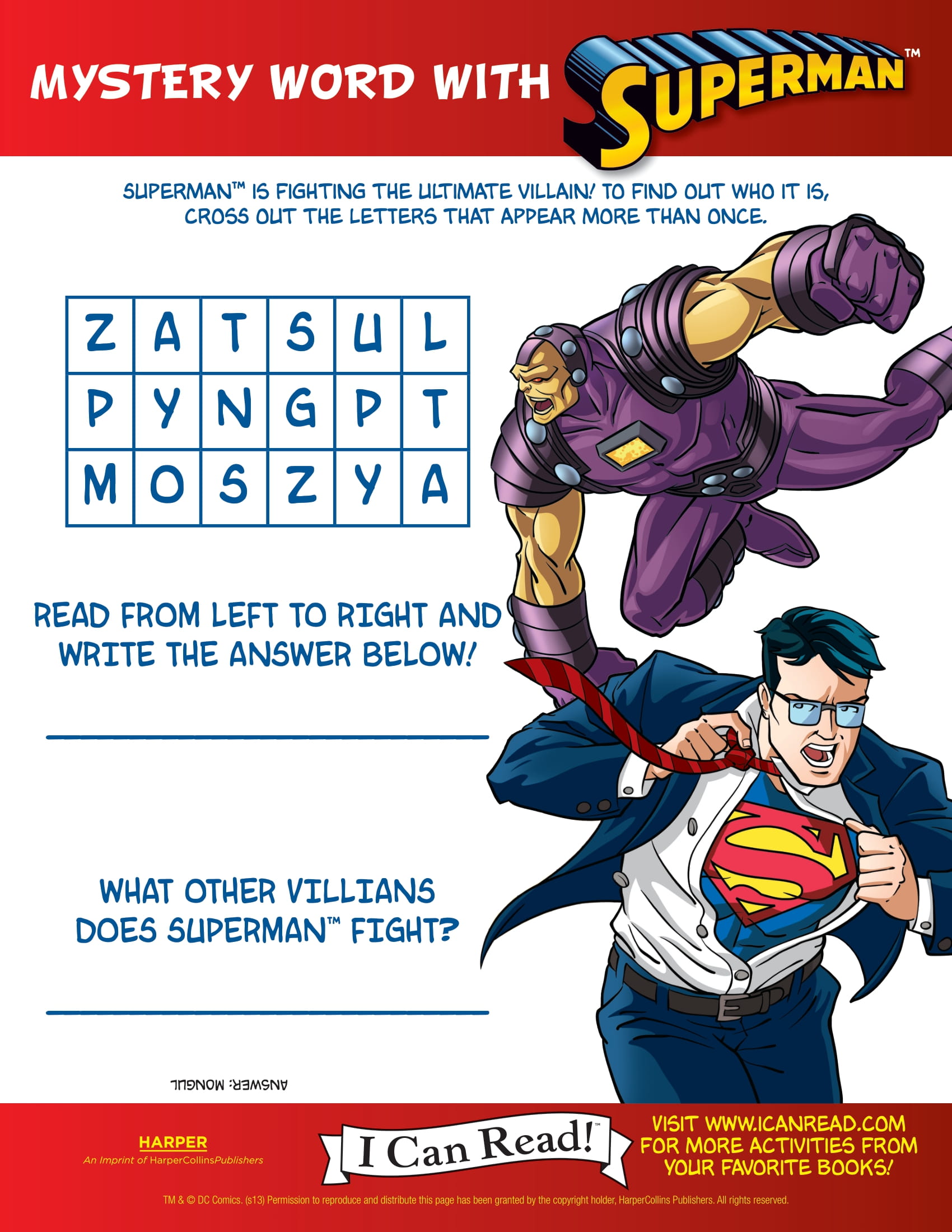 Superman’s Mystery Word