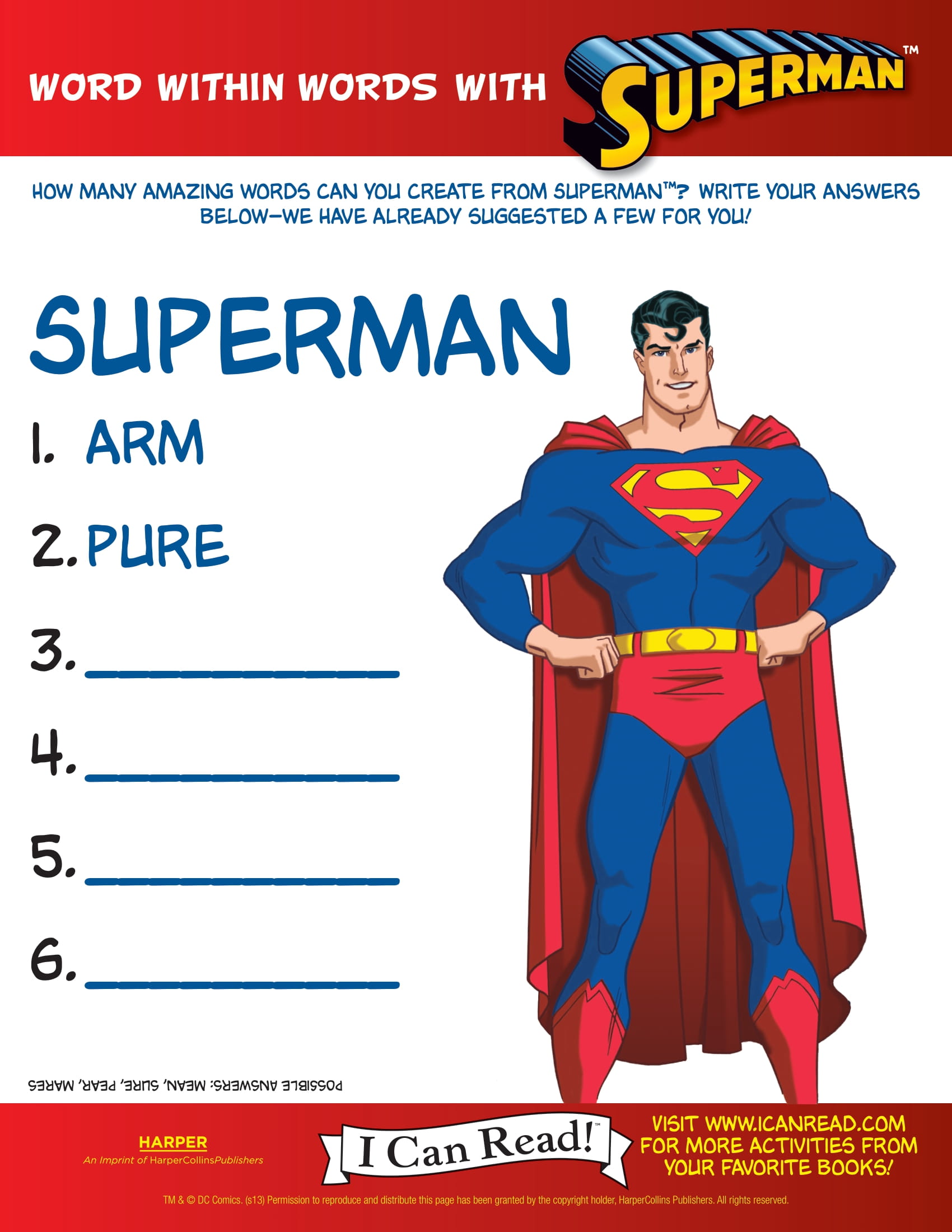 Words within Words with Superman