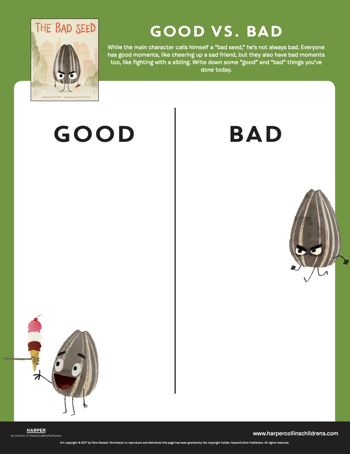 The Bad Seed Activities