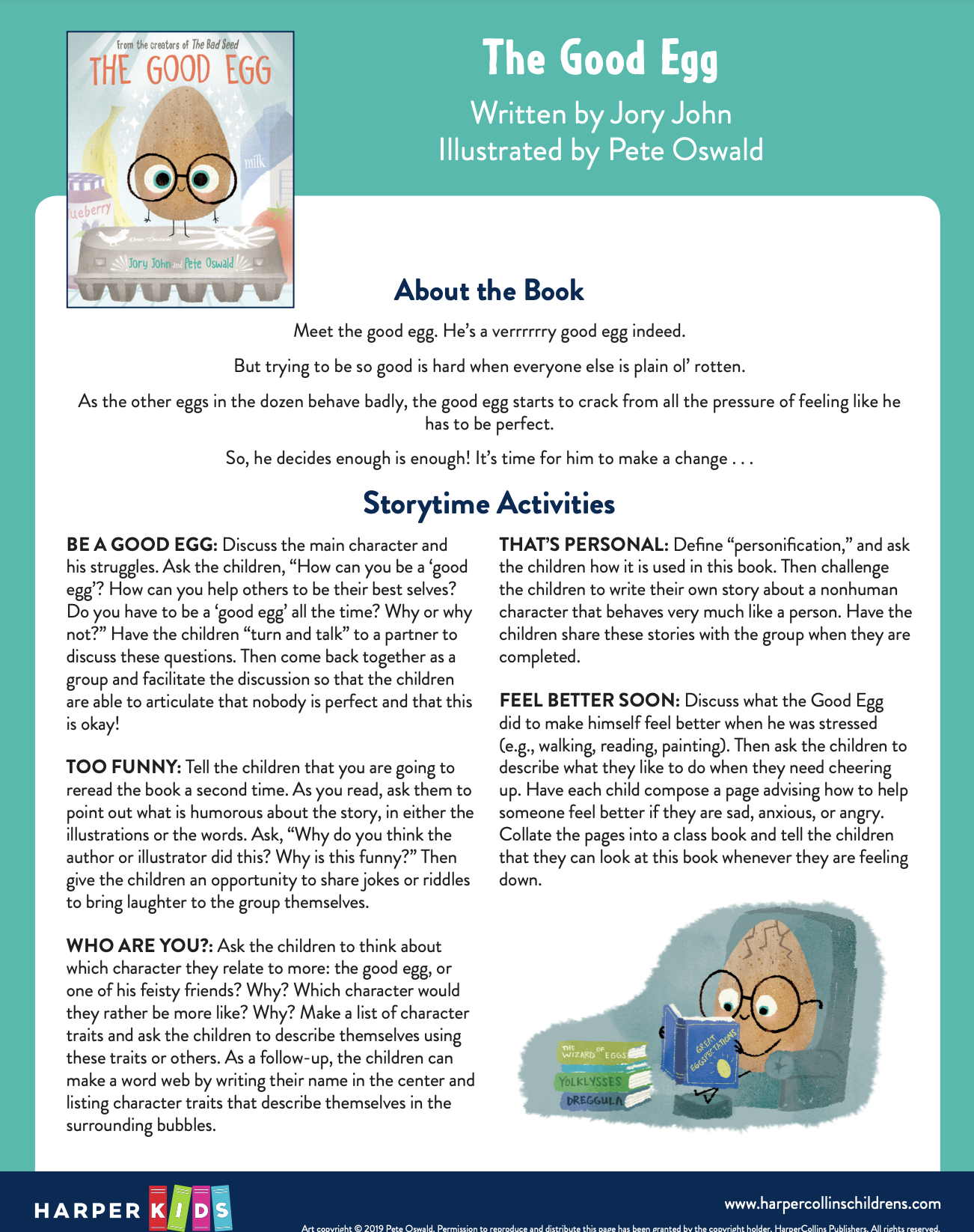 The Good Egg Activities