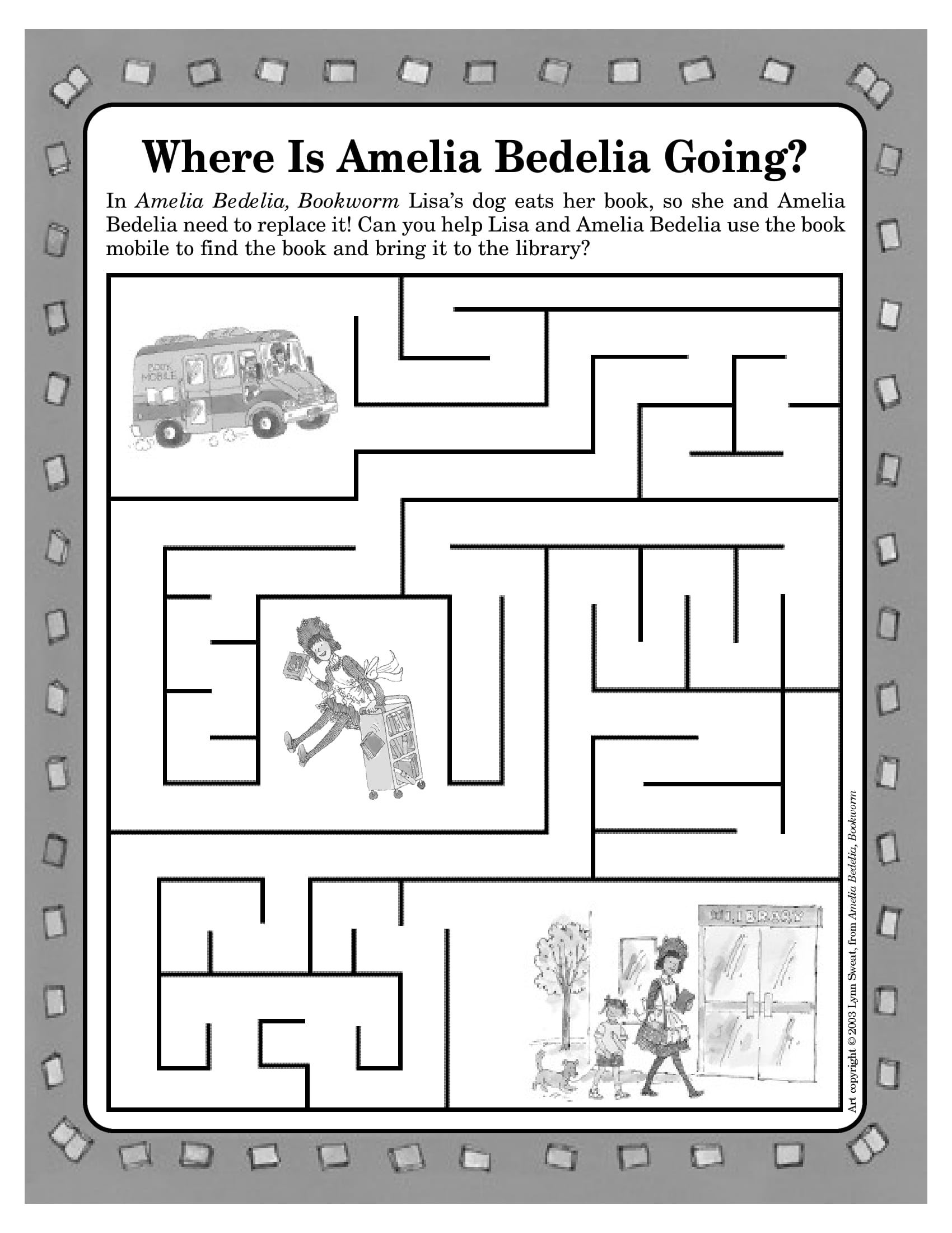Amelia Bedelia Bookworm Maze