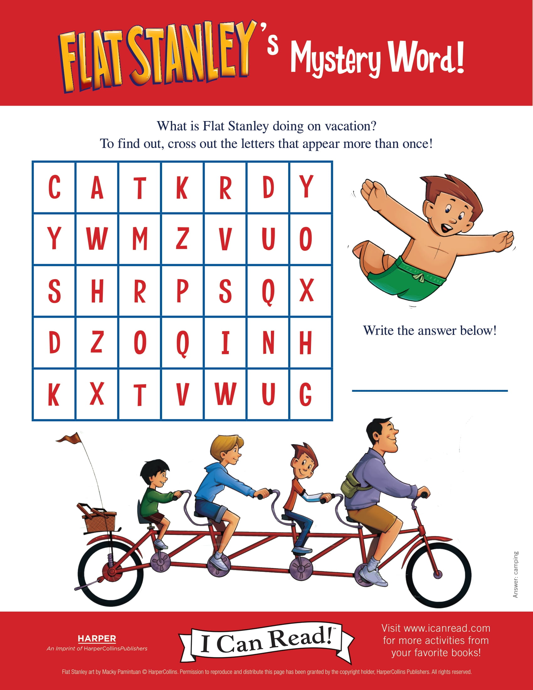 Flat Stanley’s Mystery Word