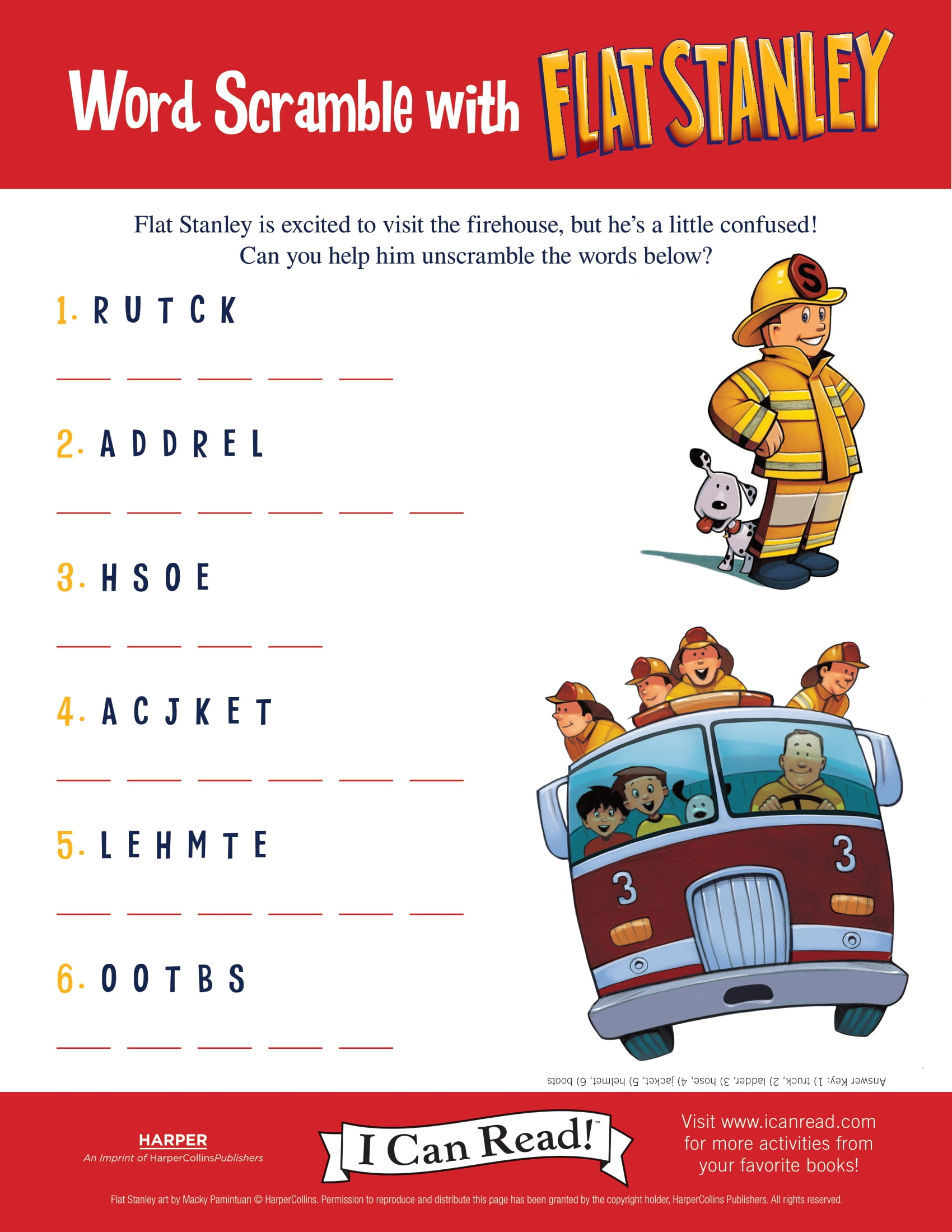 Word Scramble with Flat Stanley