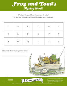 Frog and Toad’s Mystery Word