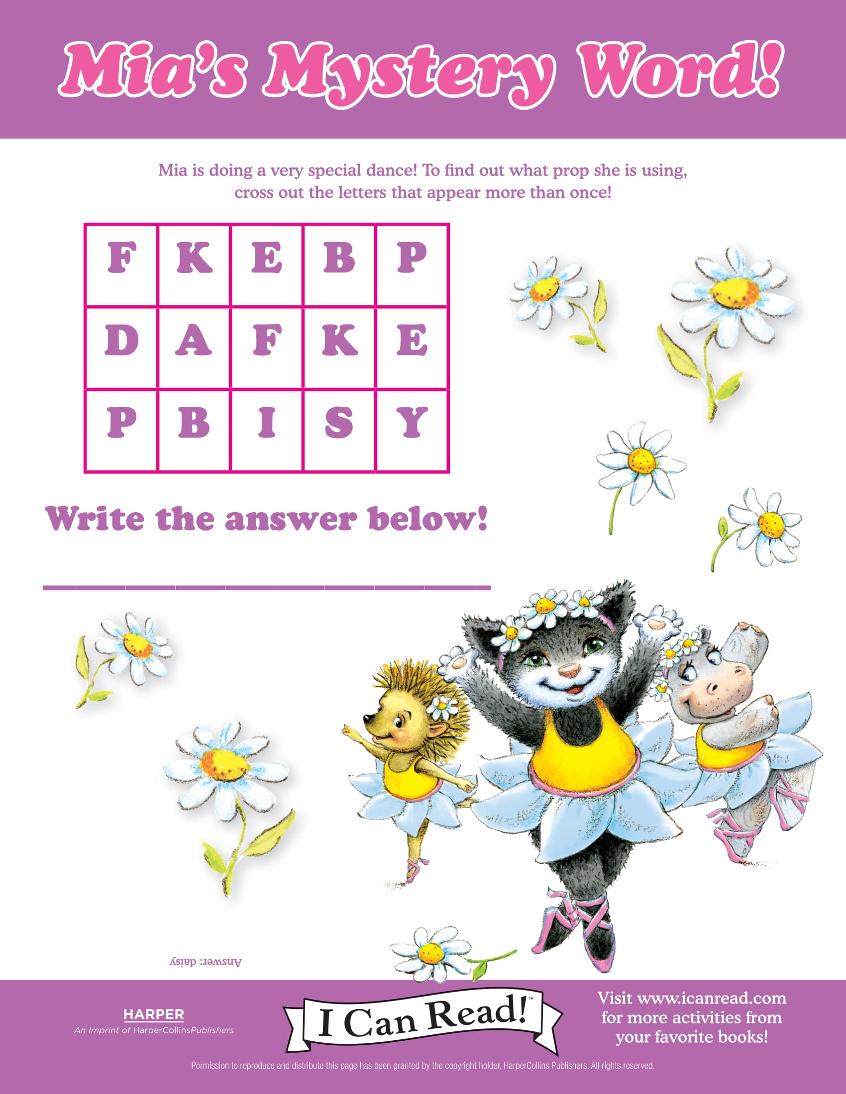Mia’s Mystery Word