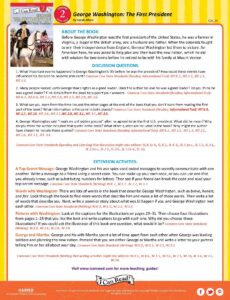 George Washington: The First President- Teacher’s Guide
