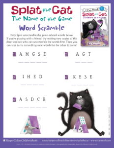 Word Scramble with Splat the Cat